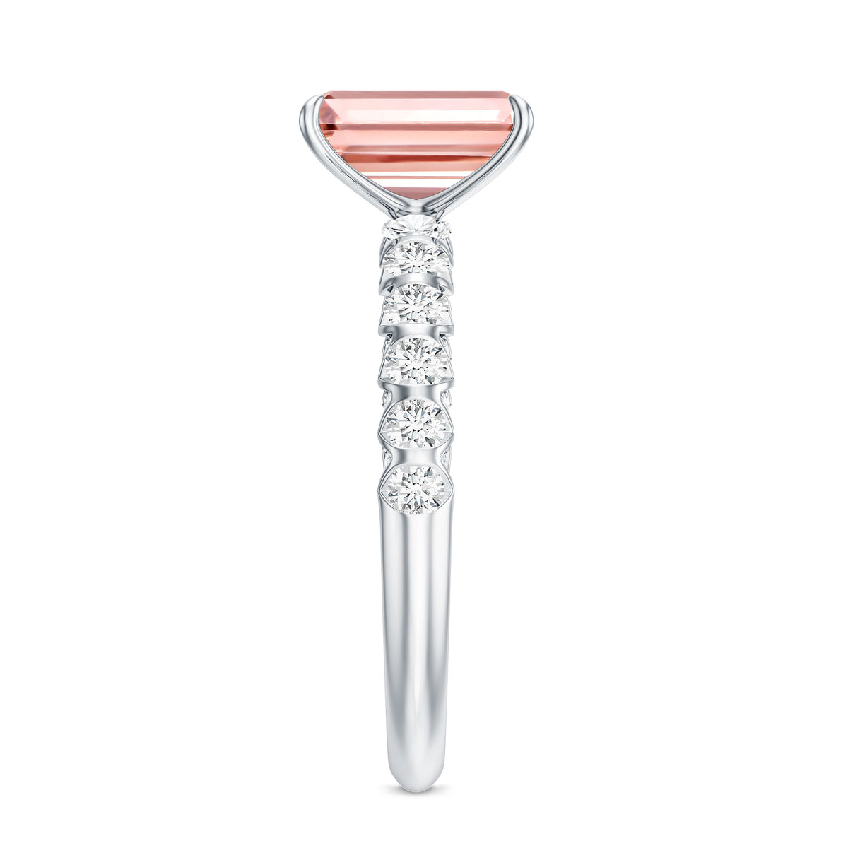 Rosec Jewels-IGI Certified 2 Carat Lab Grown Pink Diamond Emerald Cut Engagement Ring