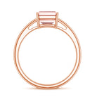 Rosec Jewels-3 Carat Lab Pink Diamond Emerald Cut Solitaire Engagement Ring with IGI Certificate