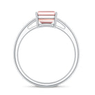 Rosec Jewels-3 Carat Lab Pink Diamond Emerald Cut Solitaire Engagement Ring with IGI Certificate