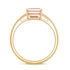 Rosec Jewels-3 Carat Lab Pink Diamond Emerald Cut Solitaire Engagement Ring with IGI Certificate
