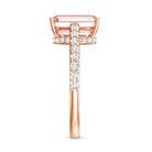 3 Carat Emerald Cut Lab Pink Diamond Hidden Halo Engagement Ring IGI Certified Fancy Pink - VS1 - Rosec Jewels