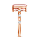 Rosec Jewels-IGI Verified 4 Carat Lab Grown Pink Diamond Emerald Cut Engagement Ring for Women