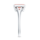 Rosec Jewels-IGI Graded 2 Carat Emerald Cut Split Shank Engagement Ring with Lab Grown Pink Diamond