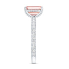 Rosec Jewels-IGI Certified 2 Carat Emerald Cut Lab Pink Diamond Engagement Ring for Her