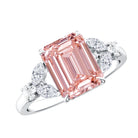 Rosec Jewels-IGI Authenticated 2 Carat Lab Grown Pink Diamond Emerald Cut Engagement Ring