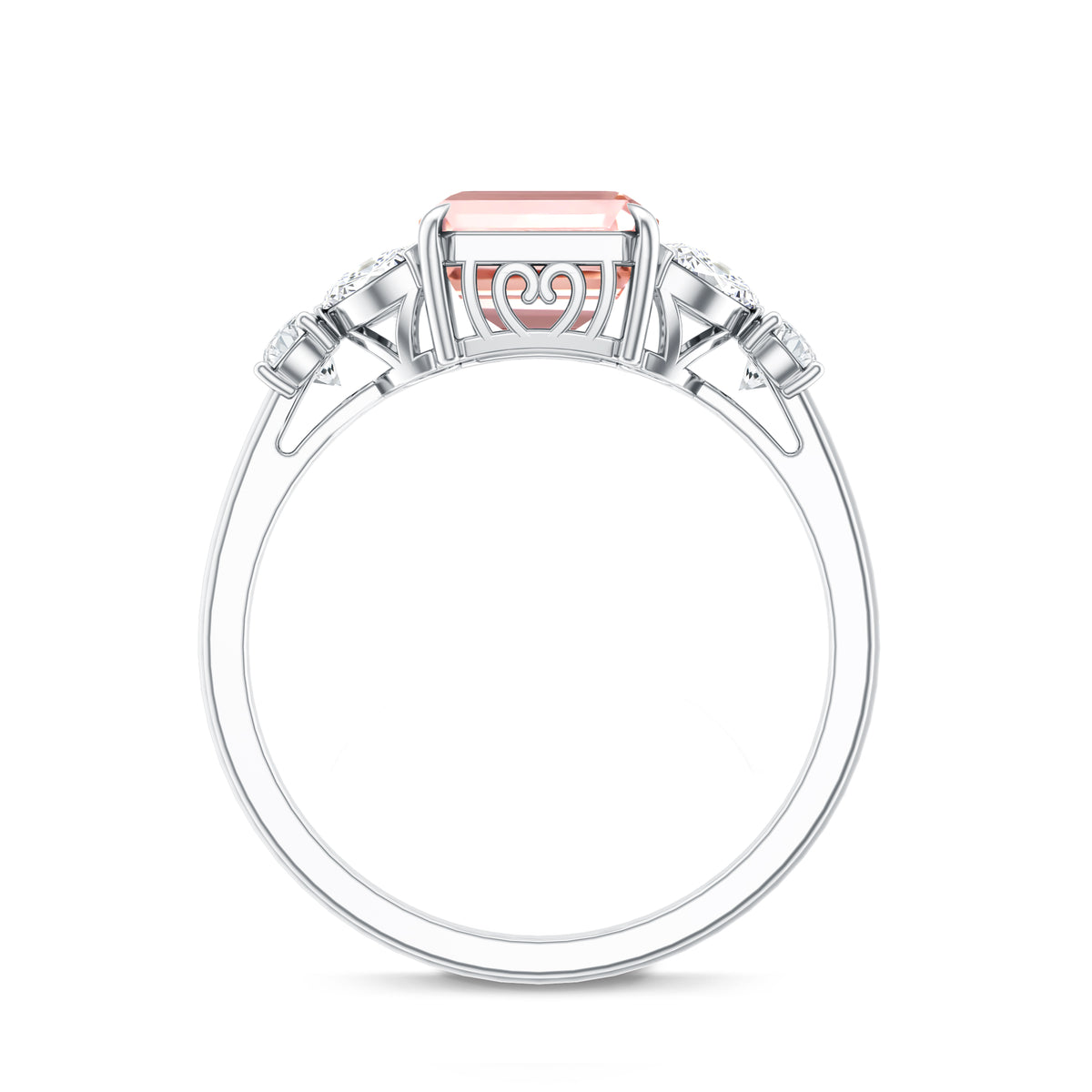 Rosec Jewels-IGI Authenticated 2 Carat Lab Grown Pink Diamond Emerald Cut Engagement Ring