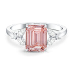 Rosec Jewels-IGI Authenticated 2 Carat Lab Grown Pink Diamond Emerald Cut Engagement Ring