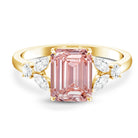 Rosec Jewels-IGI Authenticated 2 Carat Lab Grown Pink Diamond Emerald Cut Engagement Ring