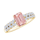 Rosec Jewels-2 Carat IGI Graded Lab Grown Pink White Diamond Engagement Ring with Split Shank