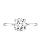 Peg Headset Solitaire Moissanite Ring for Women D-VS1 - Rosec Jewels