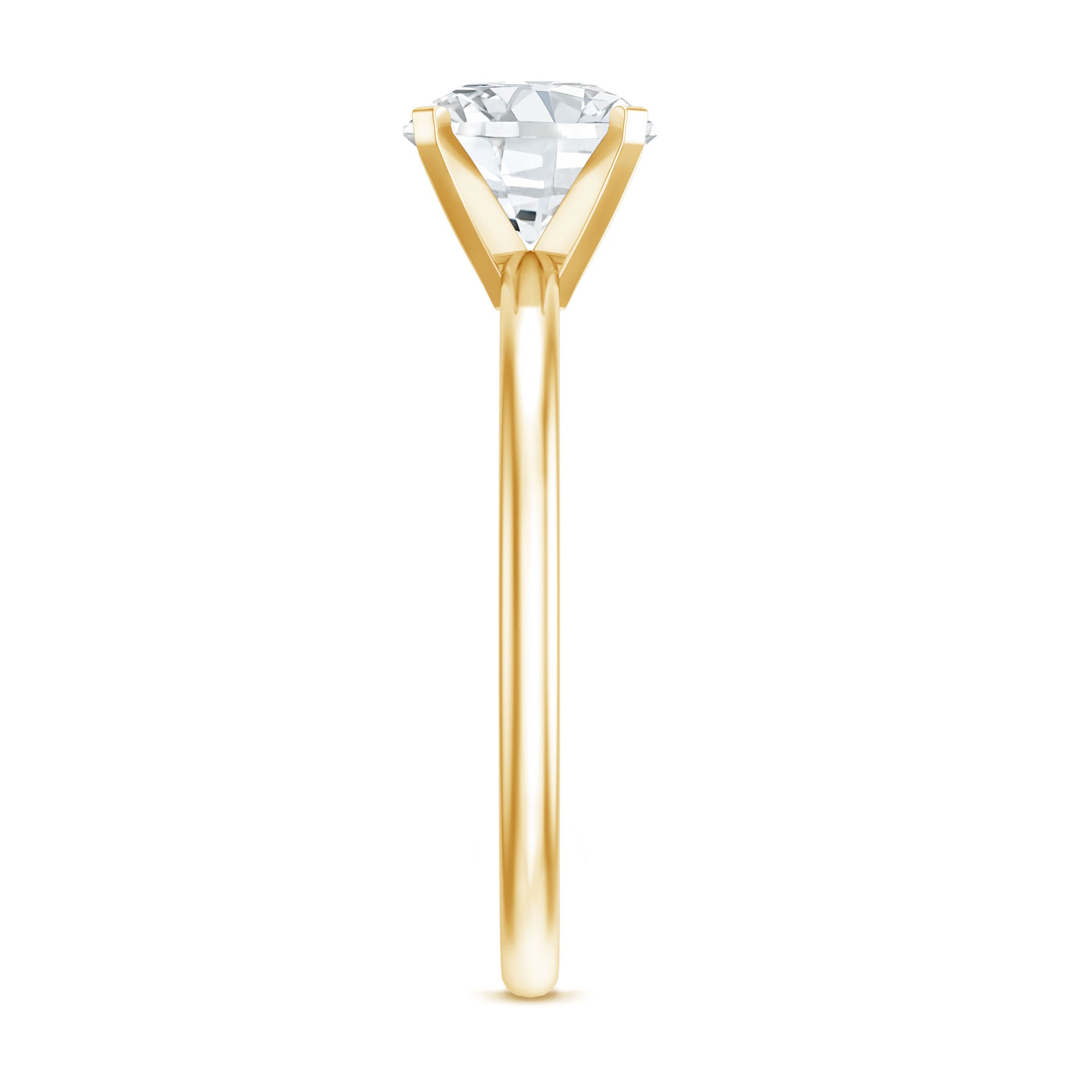 Rosec Jewels-Peg Headset Solitaire Moissanite Ring for Women