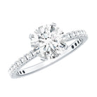 Certified 8 MM Moissanite Solitaire Engagement Ring D-VS1 - Rosec Jewels