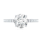 Certified 8 MM Moissanite Solitaire Engagement Ring D-VS1 - Rosec Jewels