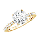 Certified 8 MM Moissanite Solitaire Engagement Ring D-VS1 - Rosec Jewels
