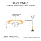 2.75 CT Certified Moissanite Solitaire Engagement Ring Moissanite - ( D-VS1 ) - Color and Clarity - Rosec Jewels