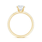 Certified 8 MM Moissanite Solitaire Engagement Ring D-VS1 - Rosec Jewels