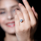 Certified 2 Carat Moissanite Solitaire Engagement Ring in Sterling Silver D-VS1 92.5 Sterling Silver 7 - Rosec Jewels