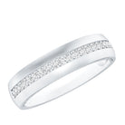 Certified Moissanite Classic Wedding Band Ring D-VS1 - Rosec Jewels