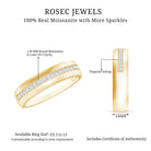 Certified Moissanite Classic Wedding Band Ring D-VS1 - Rosec Jewels