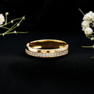 Certified Moissanite Classic Wedding Band Ring D-VS1 - Rosec Jewels