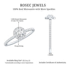 Certified Moissanite Promise Ring For Engagement D-VS1 - Rosec Jewels