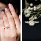 Certified Moissanite Promise Ring For Engagement D-VS1 - Rosec Jewels