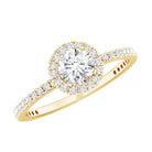 1.25 CT Moissanite Classic Halo Engagement Ring D-VS1 - Rosec Jewels