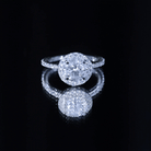 Rosec Jewels-Classic 8mm Moissanite Engagement Ring with Halo