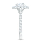 Certified Brilliant Cut Moissanite Halo Engagement Ring D-VS1 - Rosec Jewels