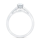 Cubic Zirconia Engagement Ring with Side Stones AAAA - Rosec Jewels