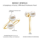 Rosec Jewels-Cultured Freshwater Pearl Bypass Engagement Ring