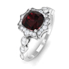5 CT Oval Shape Garnet Eternity Ring in Shared Prong Setting Garnet - ( AAA ) - Quality - Rosec Jewels