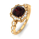 5 CT Oval Shape Garnet Eternity Ring in Shared Prong Setting Garnet - ( AAA ) - Quality - Rosec Jewels