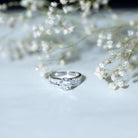 Certified 2 Carat Moissanite Engagement Ring with Wedding Band D-VS1 92.5 Sterling Silver 10.5 - Rosec Jewels