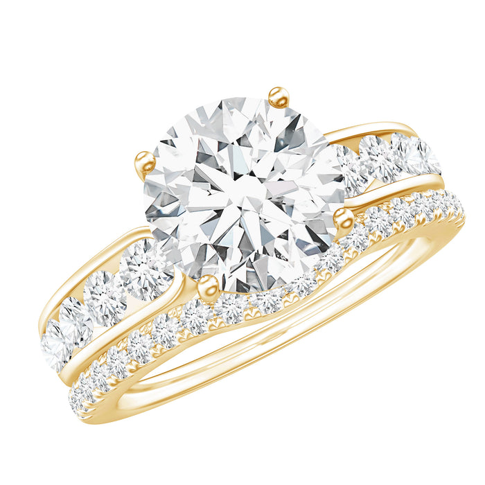 Rosec moissanite engagement ring in gold