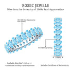 Rosec Jewels-Oval Cut Aquamarine Eternity Wedding Band