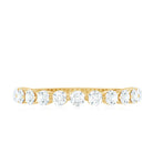Round Shape Floating Diamond Half Eternity Ring Natural - ( HI-SI ) - Rosec Jewels
