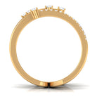 Certified Diamond Cocktail Wrap Ring Natural - ( HI-SI ) - Rosec Jewels