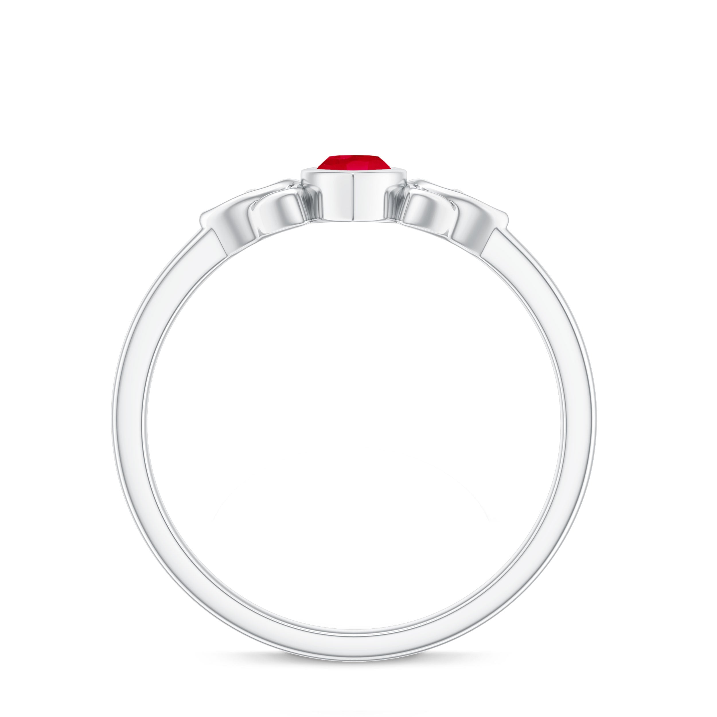 Natural Marquise Ruby Promise Ring with Celtic Knot AAA - Rosec Jewels