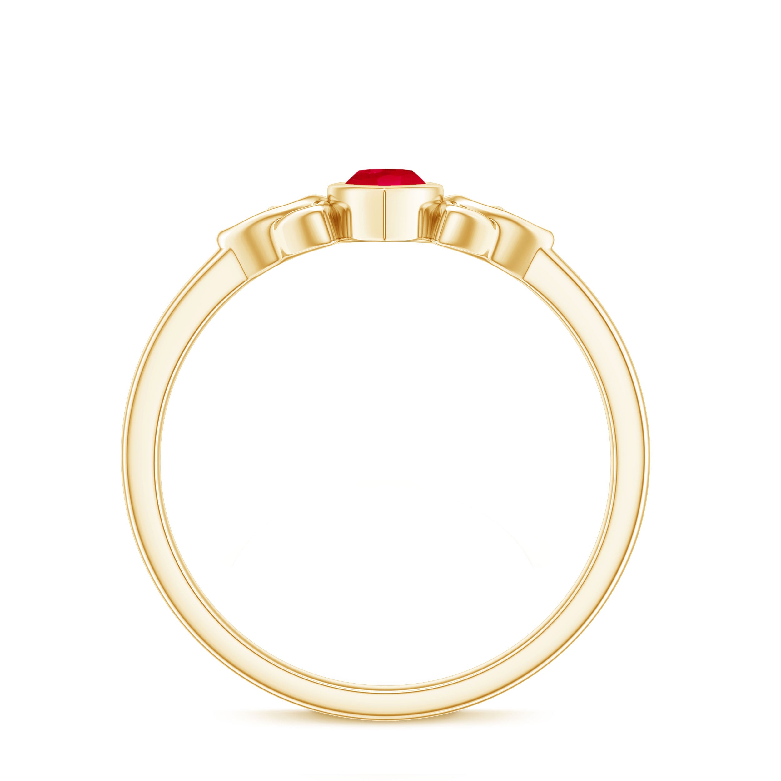 Natural Marquise Ruby Promise Ring with Celtic Knot AAA - Rosec Jewels