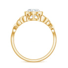 Rosec Jewels-Solitaire Moissanite Celtic Engagement Ring in Bezel Setting