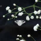 Certified 2 Carat Moissanite Hidden Halo Engagement Ring with Celtic Knot D-VS1 92.5 Sterling Silver - Rosec Jewels