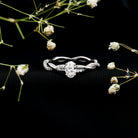 Oval Cut Moissanite Braided Engagement Ring D-VS1 - Rosec Jewels