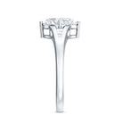 Rosec Jewels-Oval Cut Moissanite Solitaire Engagement Ring in Split Shank