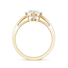 Rosec Jewels-Oval Cut Moissanite Solitaire Engagement Ring in Split Shank