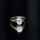 Certified 7X9 MM Oval Moissanite Solitaire Engagement Ring D-VS1 - Rosec Jewels