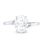 Rosec Jewels-Oval Cut Solitaire Moissanite Bypass Engagement Ring