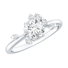 Rosec Jewels-Round Cut Scatter Moissanite Unique Engagement Ring
