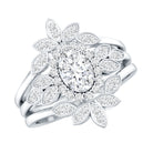 Rosec Jewels-Vintage Inspired Moissanite Wedding Ring Set of 3
