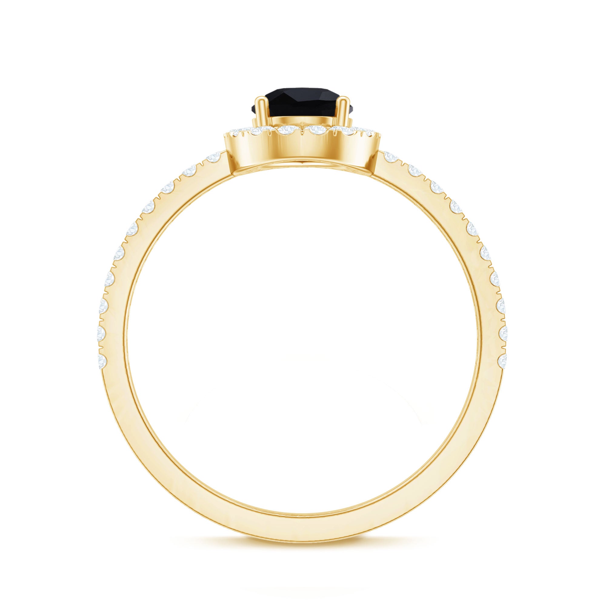 Certified 0.85 Carat Pear Shape Lab Grown Black and White Diamond Halo Engagement Ring AAAA ( Synthetic ) - Rosec Jewels